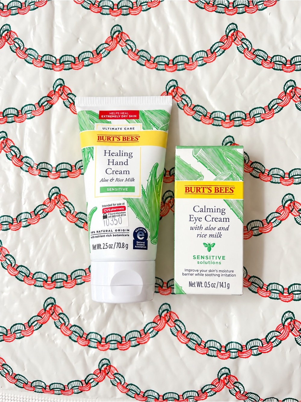 NEW Burt’s Bees Sensitive Eye Cream & Healing Hand Cream 2 pc Set